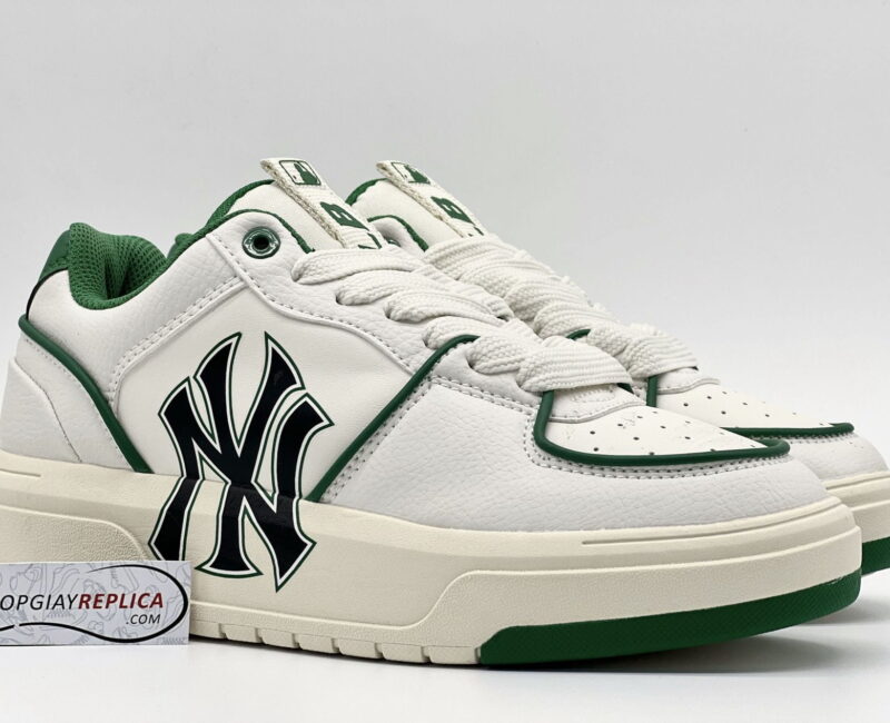 Giày MLB Chunky Liner New York Yankees White Green rep 1:1