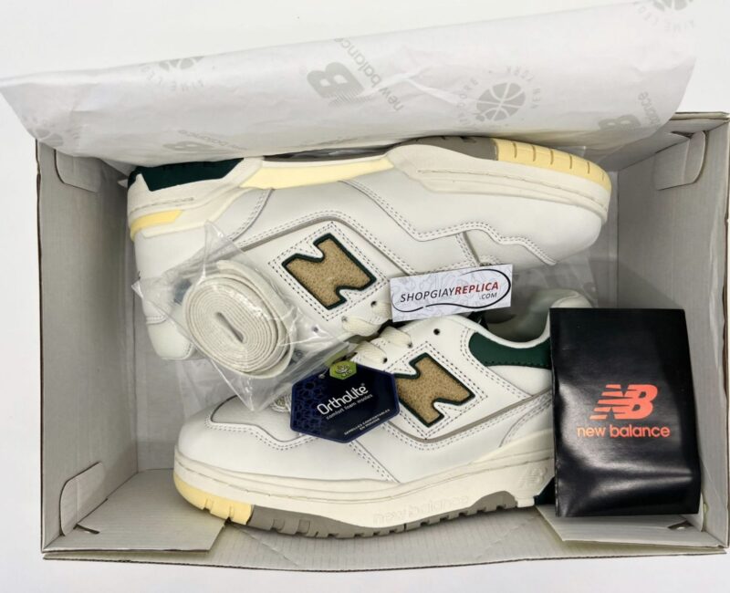 Giày New Balance Aimé Leon Dore x 550 Natural Green Rep 1:1
