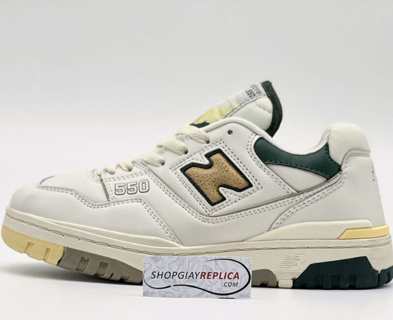 Giày New Balance Aimé Leon Dore x 550 Natural Green Xanh Vàng Rep 1:1