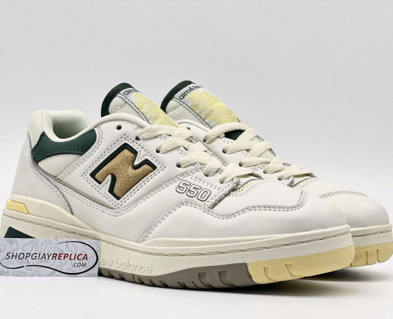 Giày New Balance Aimé Leon Dore x 550 Natural Green Rep 1:1