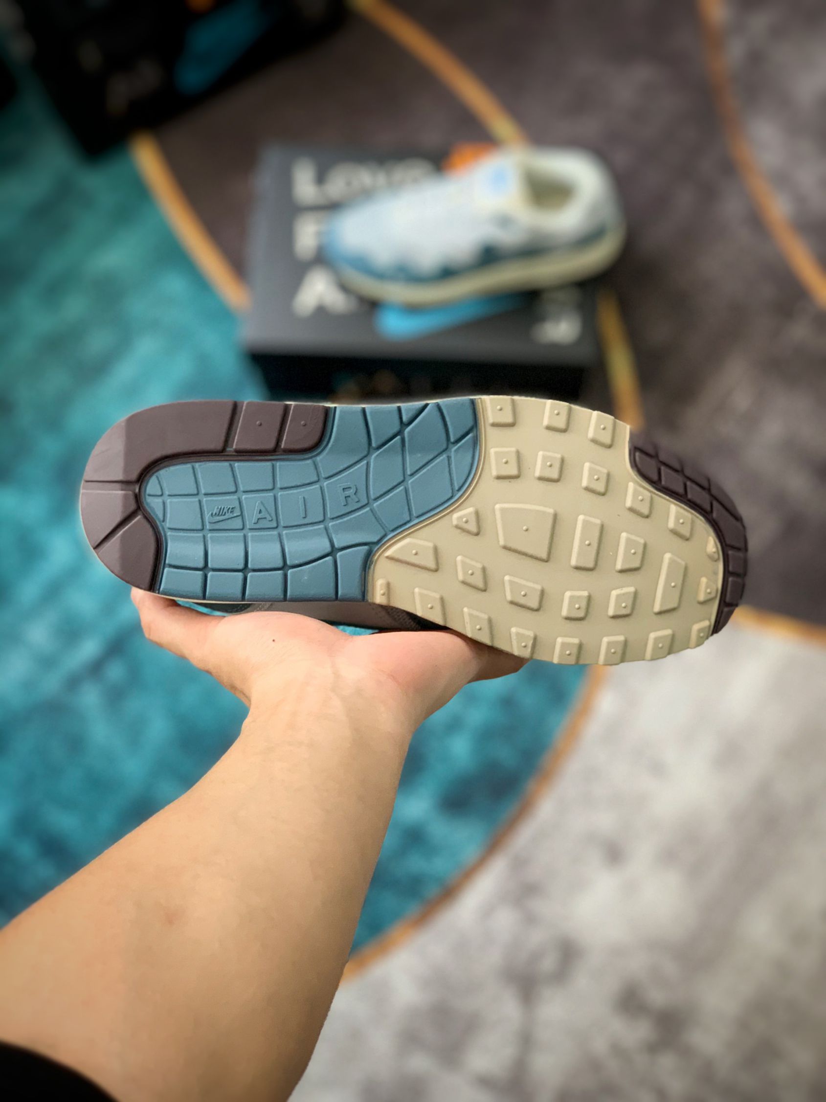 Giày Nike Air Max 1 x Patta ‘Aqua Noise’ Like Auth