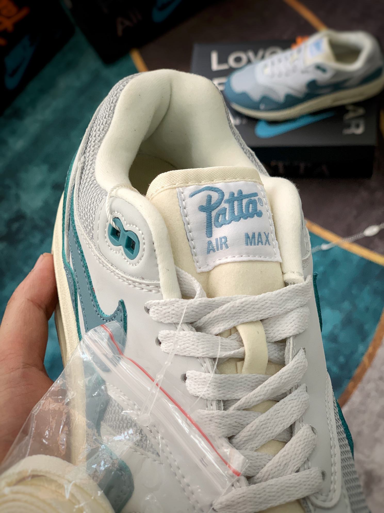 Giày Nike Air Max 1 x Patta ‘Aqua Noise’ Like Auth