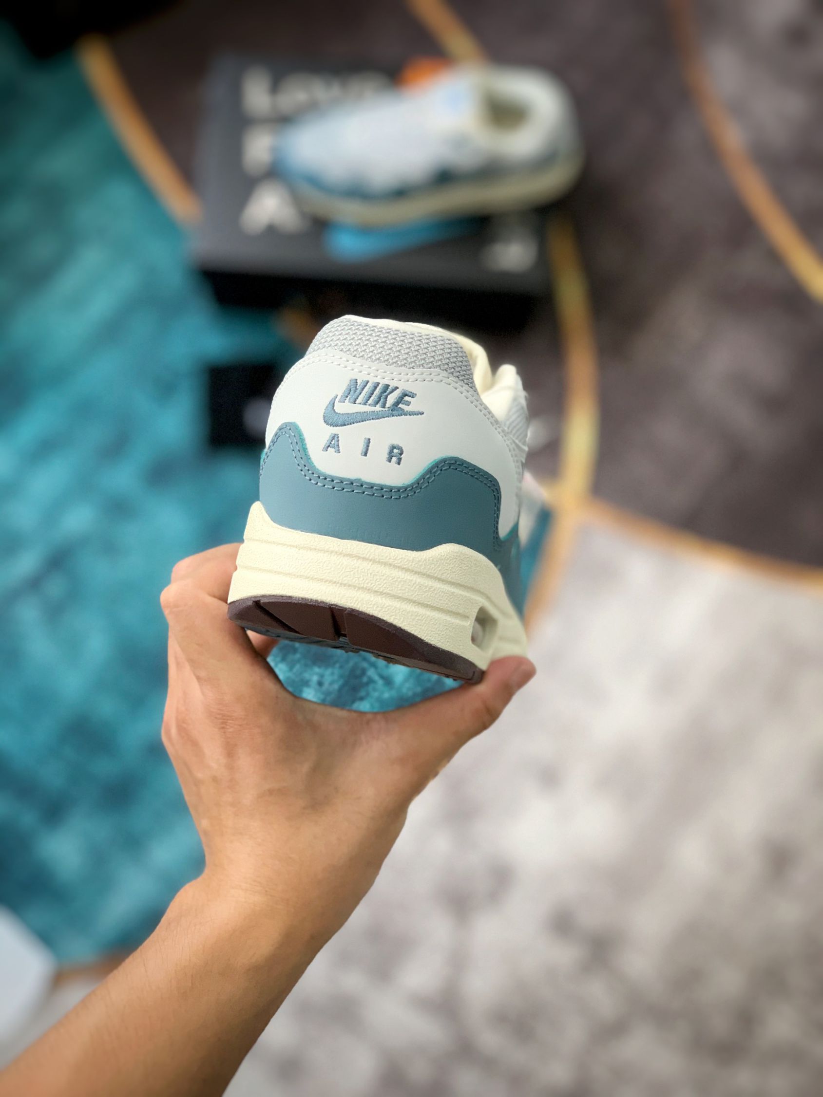 Giày Nike Air Max 1 x Patta ‘Aqua Noise’ Like Auth
