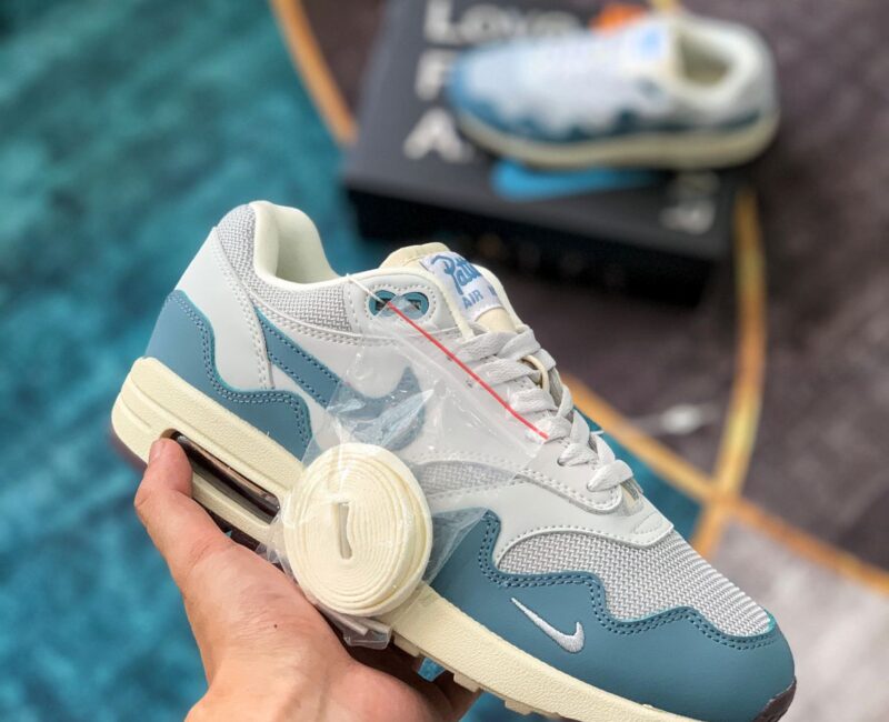Giày Nike Air Max 1 Xanh x Patta ‘Aqua Noise’ rep 1:1 Like Auth