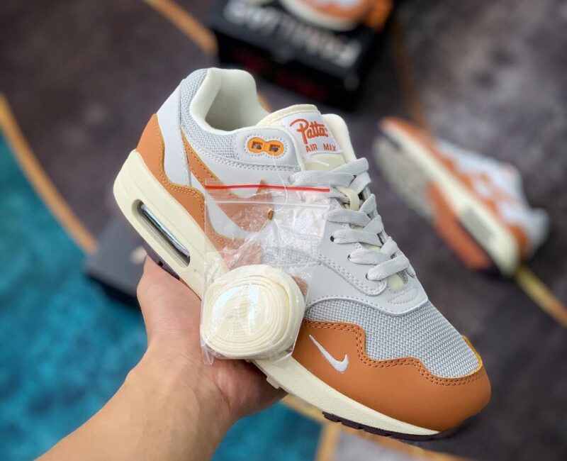 Giày Nike Air Max 1 x Patta màu Cam Waves ‘Monarch’ rep 1:1 Like Auth