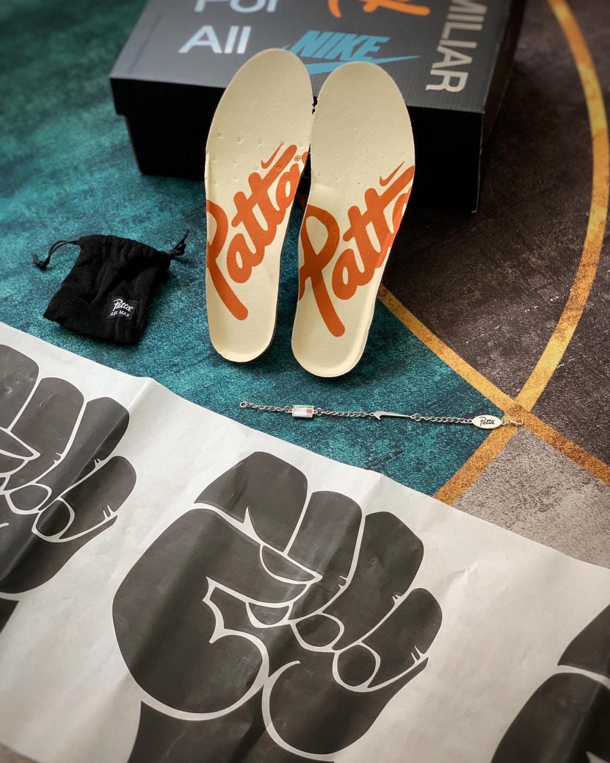 box phụ kiện Giày Nike Air Max 1 x Patta Waves ‘Monarch’ Like Auth