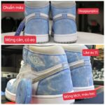 so sánh mông cân giày air jordan 1 high hyper royal like auth chuẩn