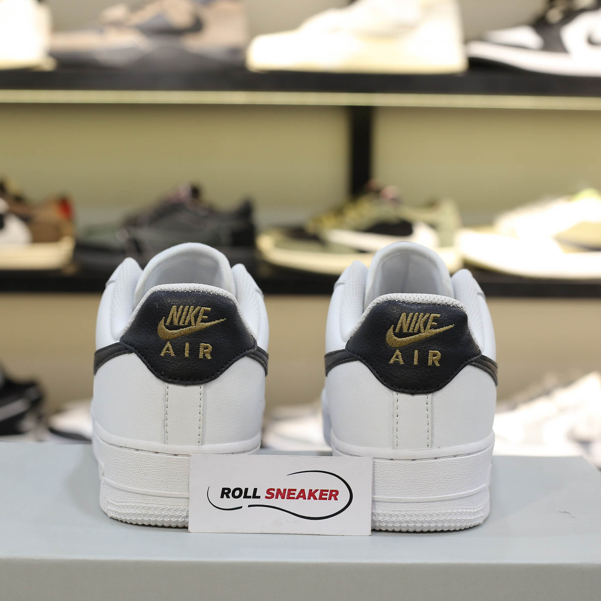 Giày Nike Air Force 1 Low 07 Essential White Black Gold Like Auth
