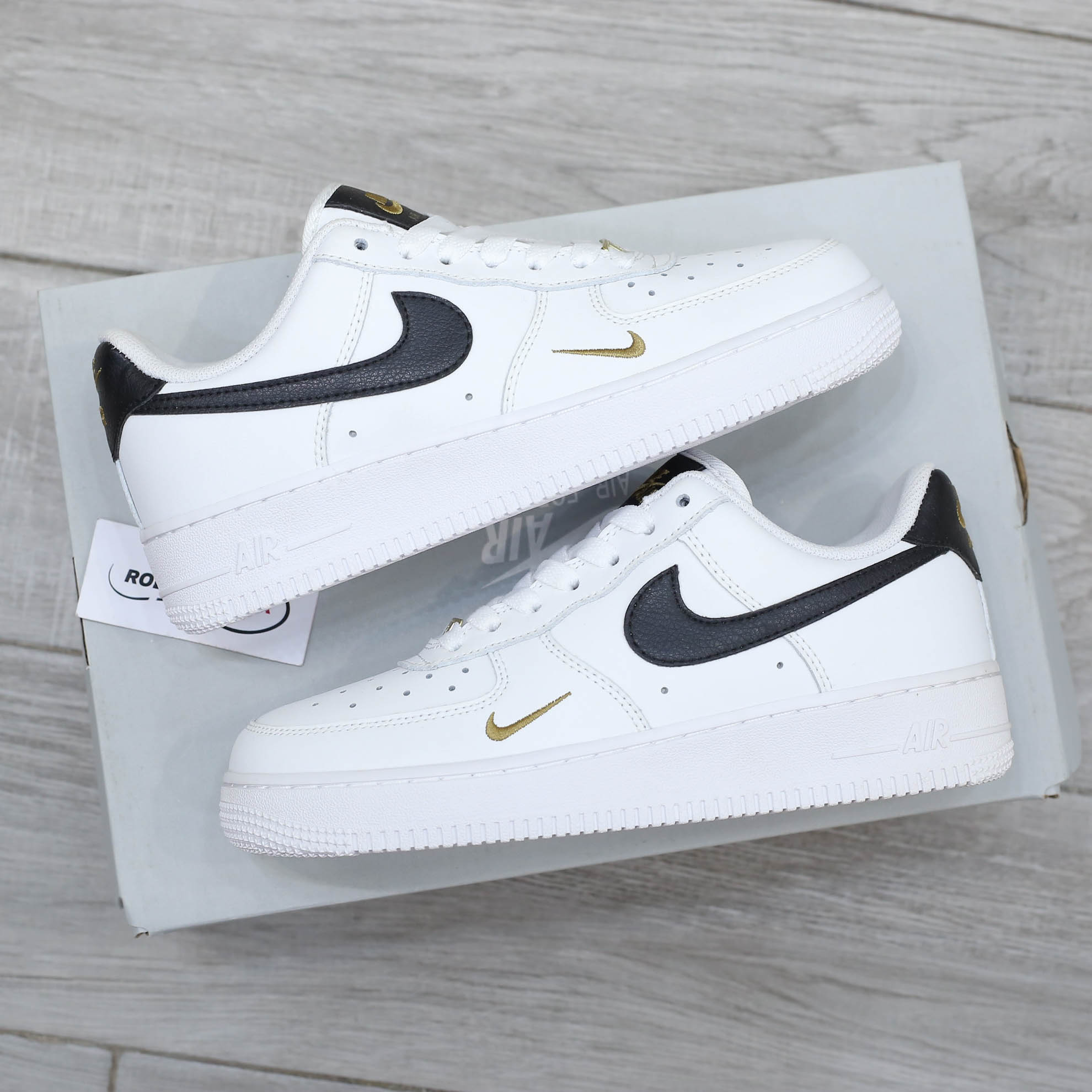 Giày Nike Air Force 1 Low 07 Essential White Black Gold Like Auth