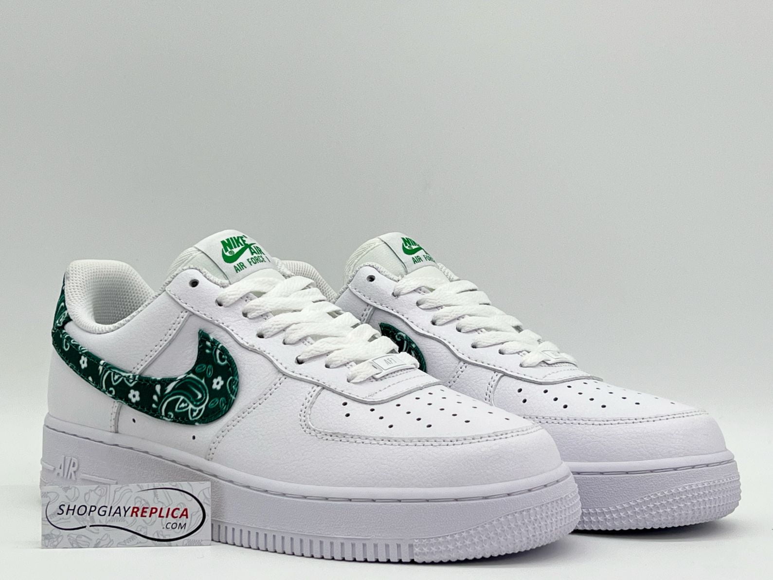Giày Nike Air Force 1 ’07 Essentials ‘Green Paisley’ rep 1:1