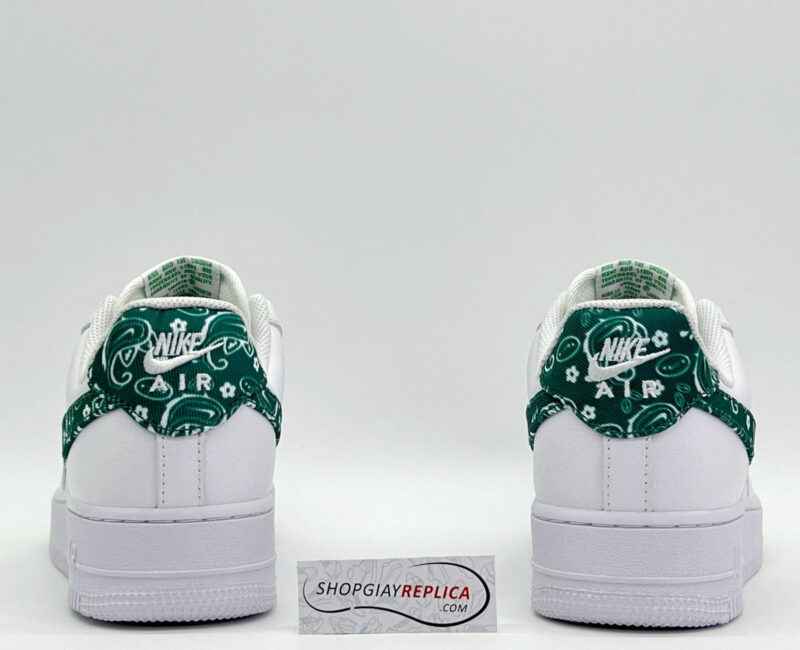 gót Giày Nike Air Force 1 ’07 Essentials ‘Green Paisley’ Xanh