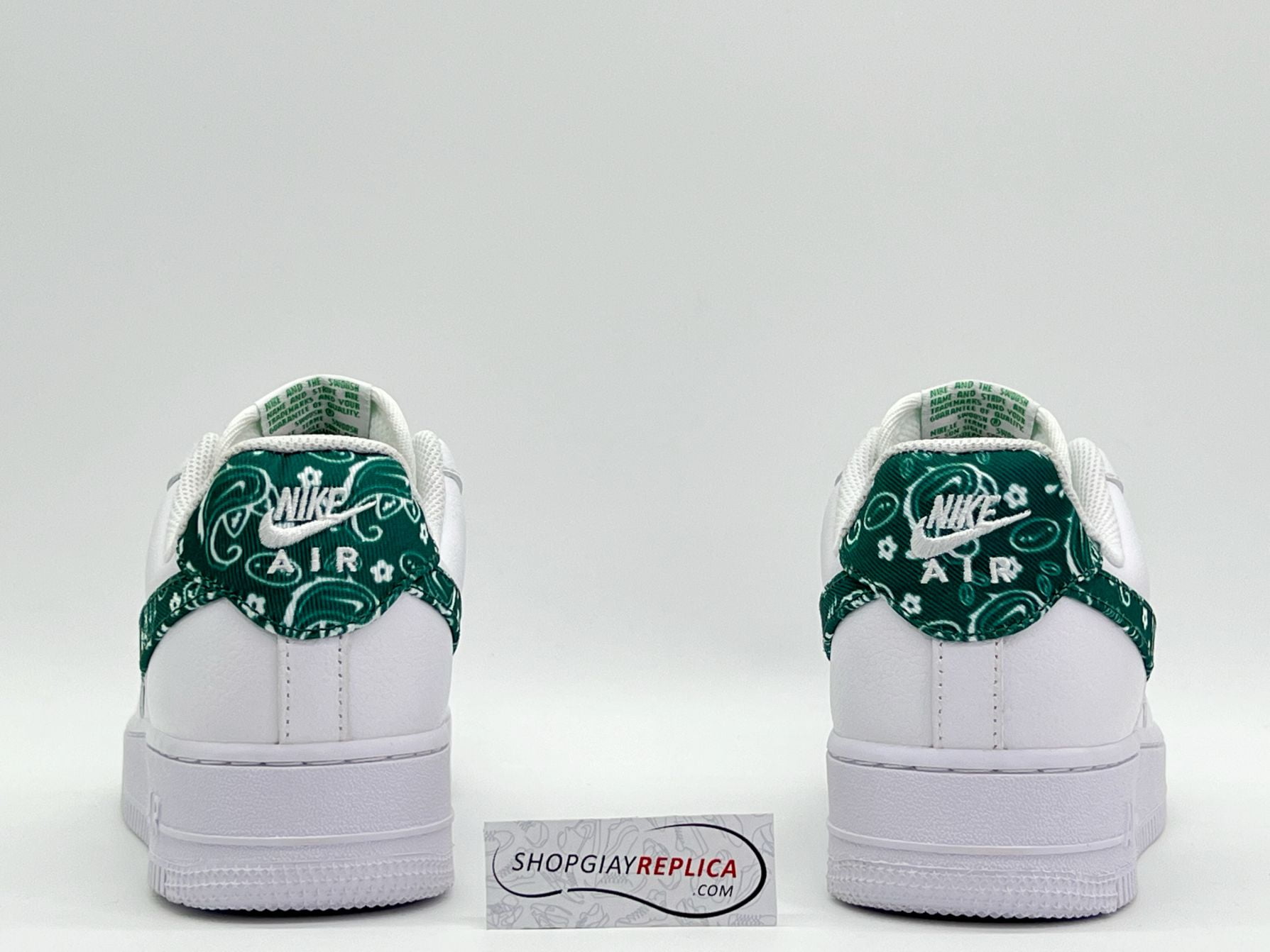 gót Giày Nike Air Force 1 ’07 Essentials ‘Green Paisley’ Xanh