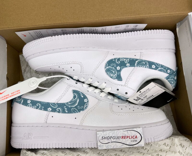 Giày Nike Air Force 1 ’07 Essentials ‘Blue Paisley’ rep 1:1