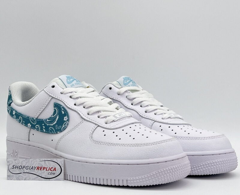Giày Air Force 1 ’07 Essentials ‘Blue Paisley’ xanh rep 1:1