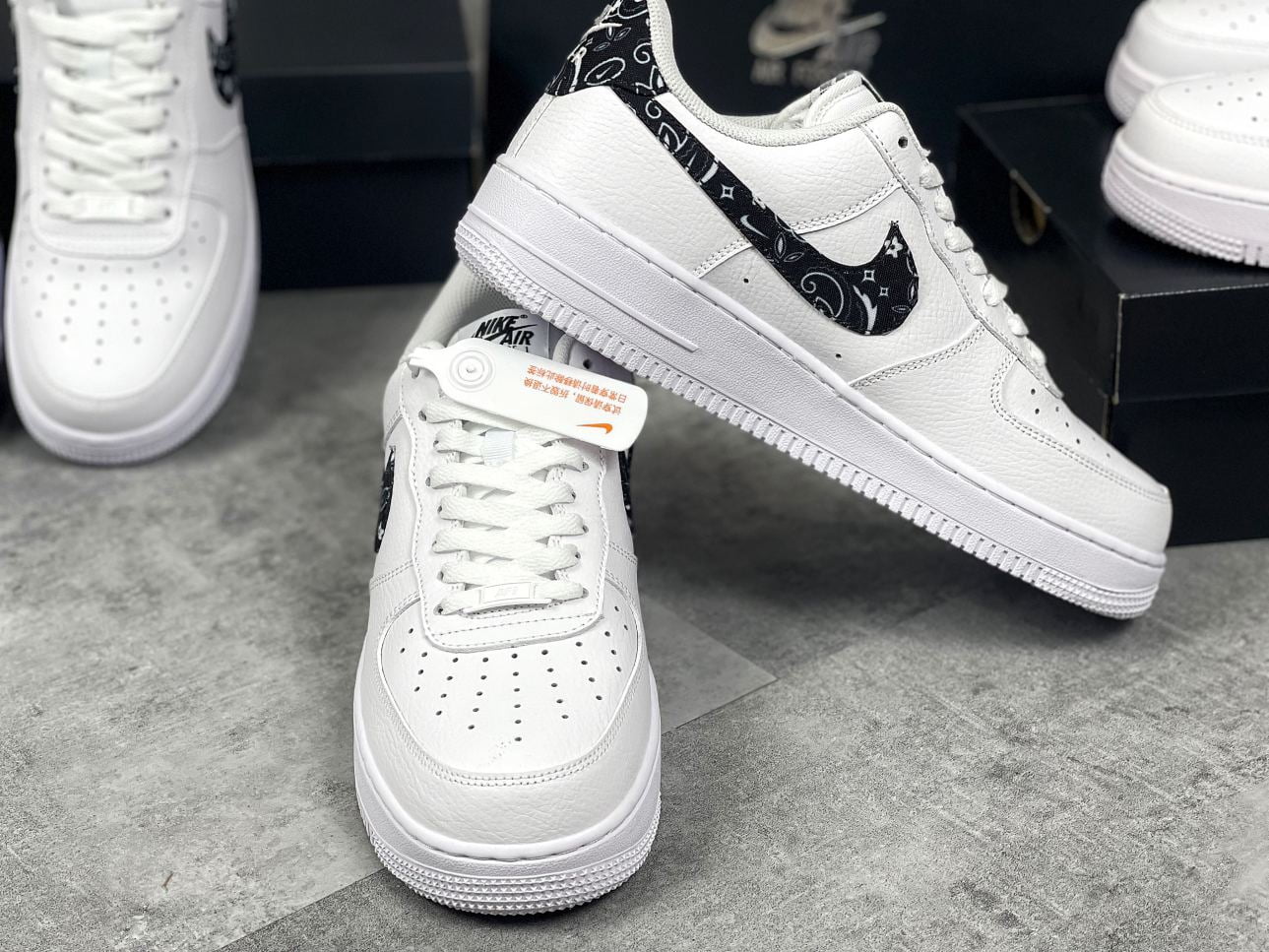 giày Nike Air Force 1 ‘Black Paisley’ rep 1:1