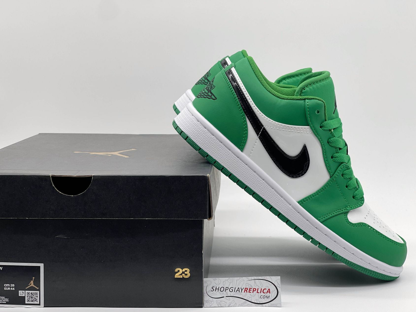 Giày Air Jordan 1 Low Pine Green Xanh Rep 1:1