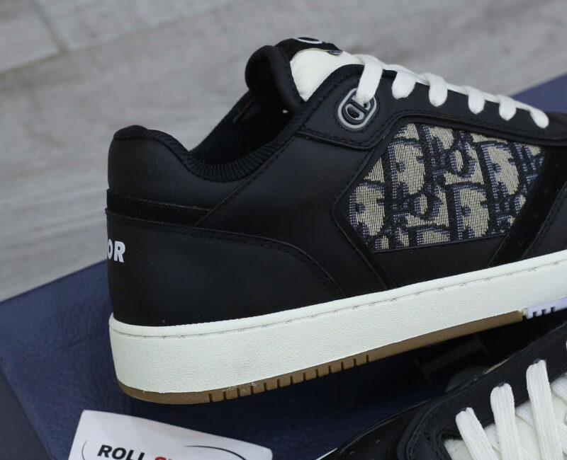 Giày Dior B27 Low Black họa tiết vải Dior Oblique Jacquard Like Auth
