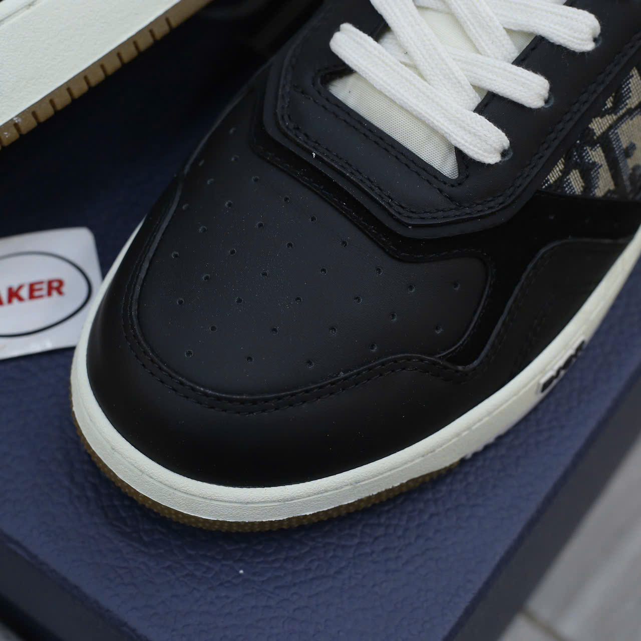 Giày Dior B27 Low Black họa tiết vải Dior Oblique Jacquard Like Auth