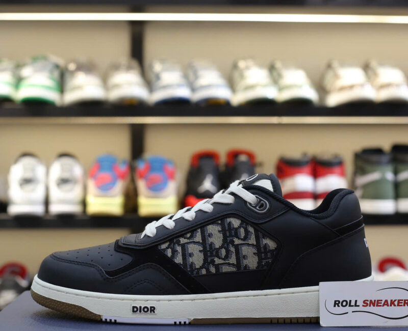 Giày Dior B27 Low Black họa tiết vải Dior Oblique Jacquard Like Auth