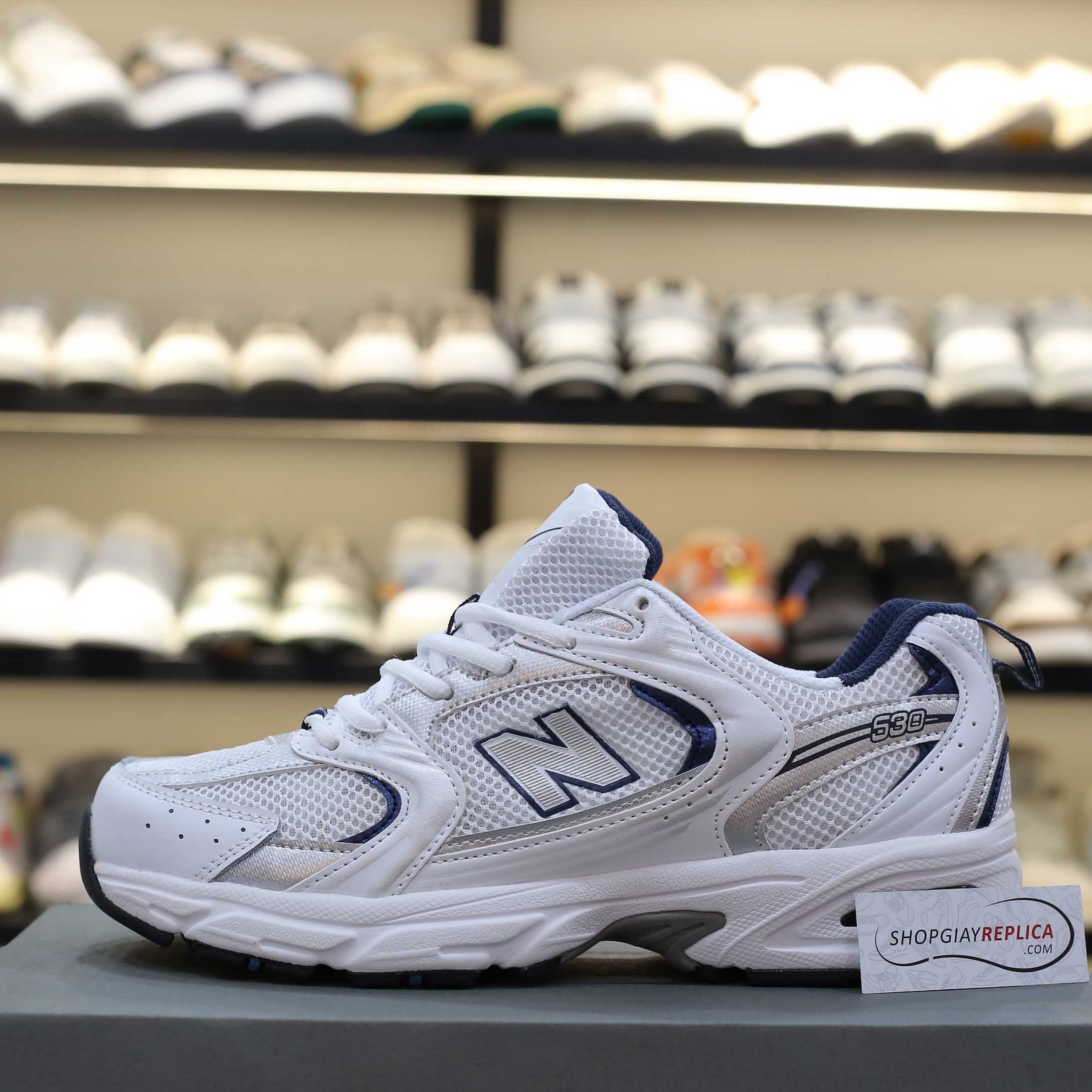 Giày New Balance 530 Trainers Running White Navy
