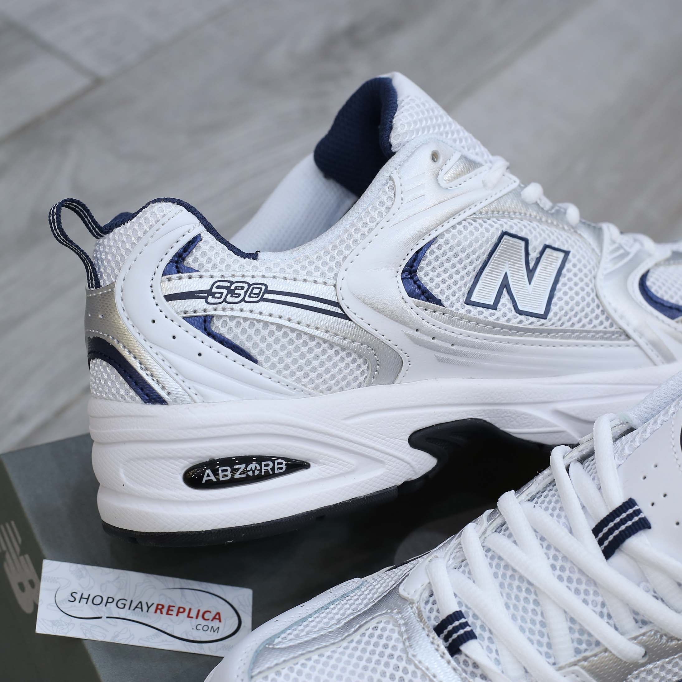 Giày New Balance 530 Trainers Running White Navy