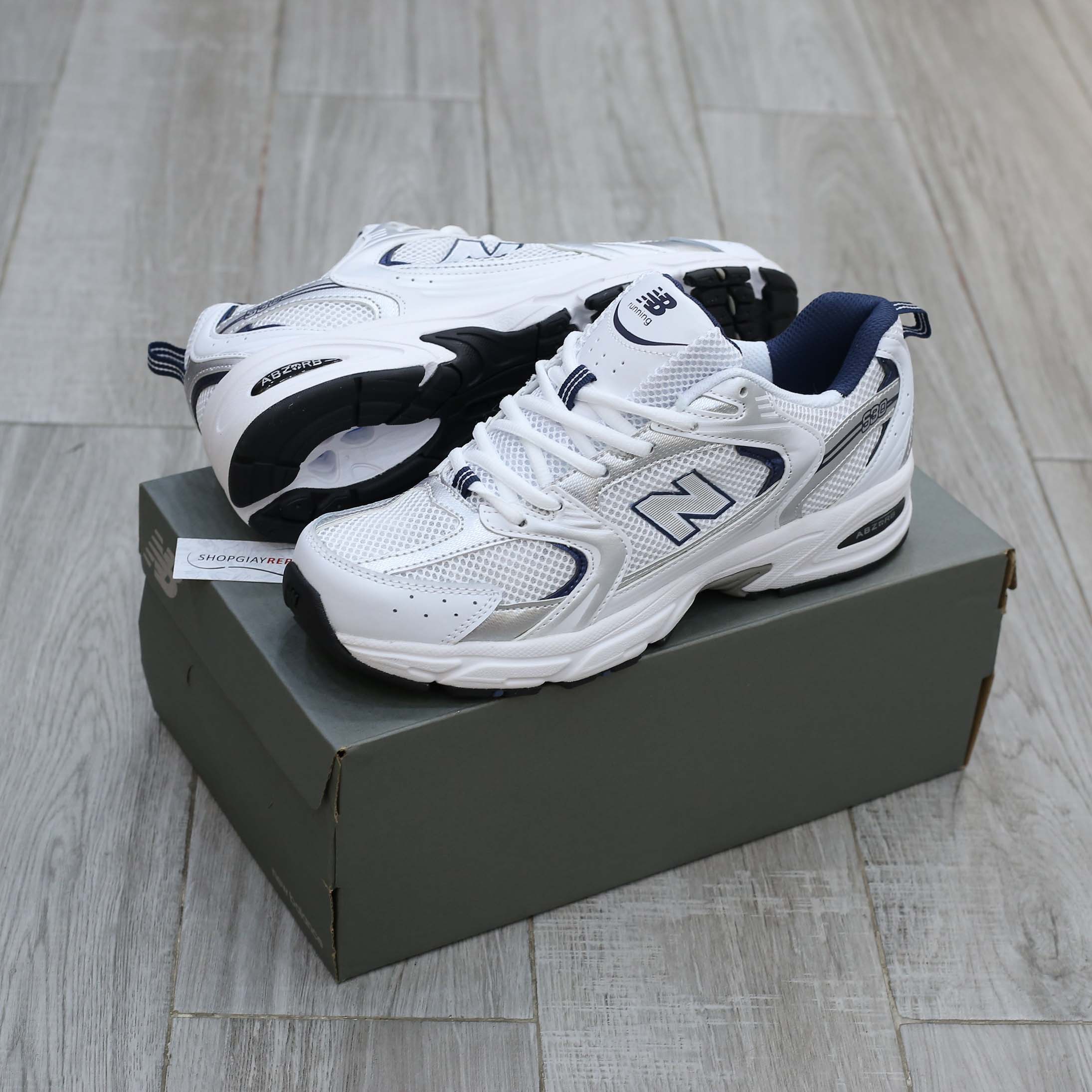Giày New Balance 530 Trainers Running White Navy
