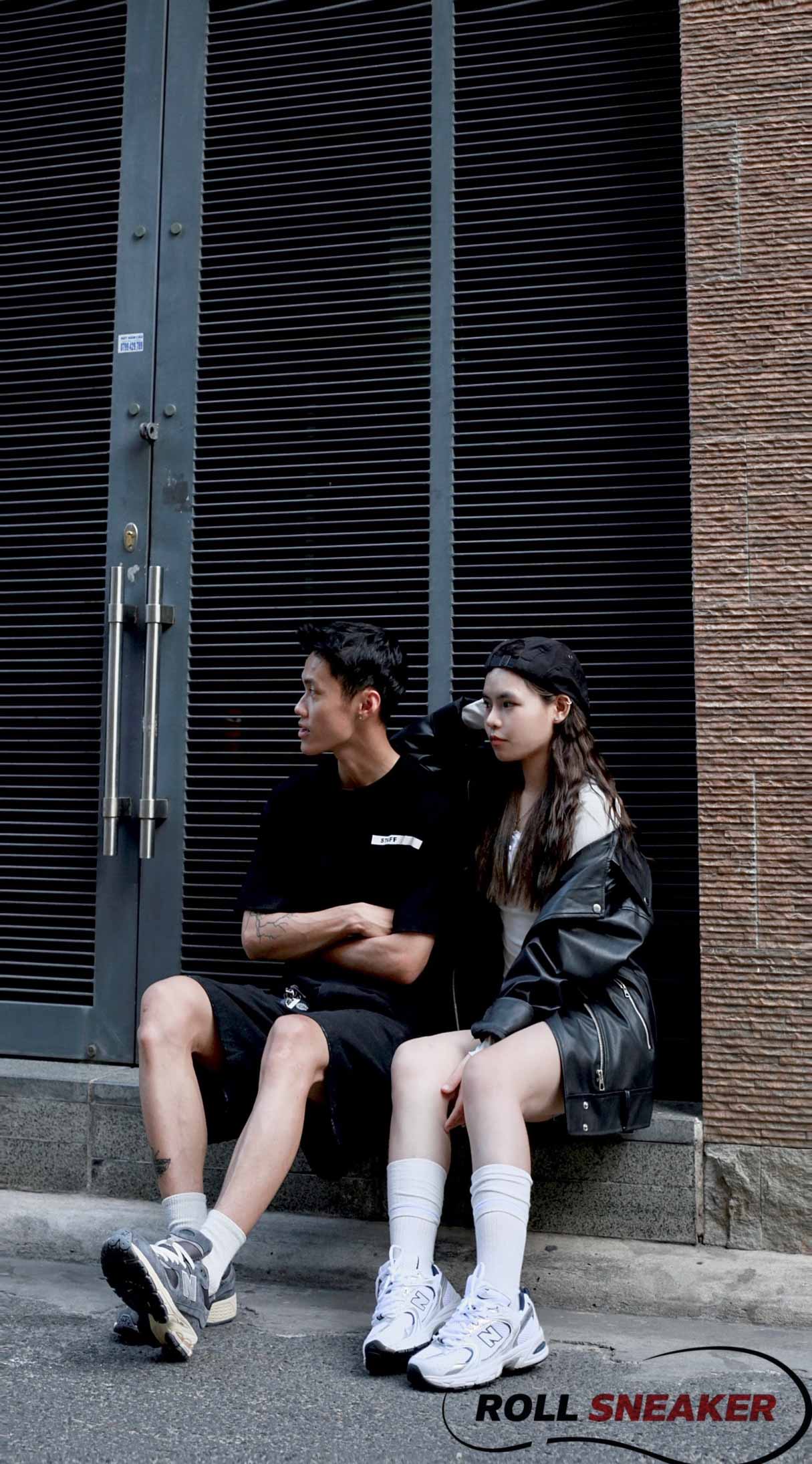 Giày New Balance 530 Trainers Running White Navy On Feet