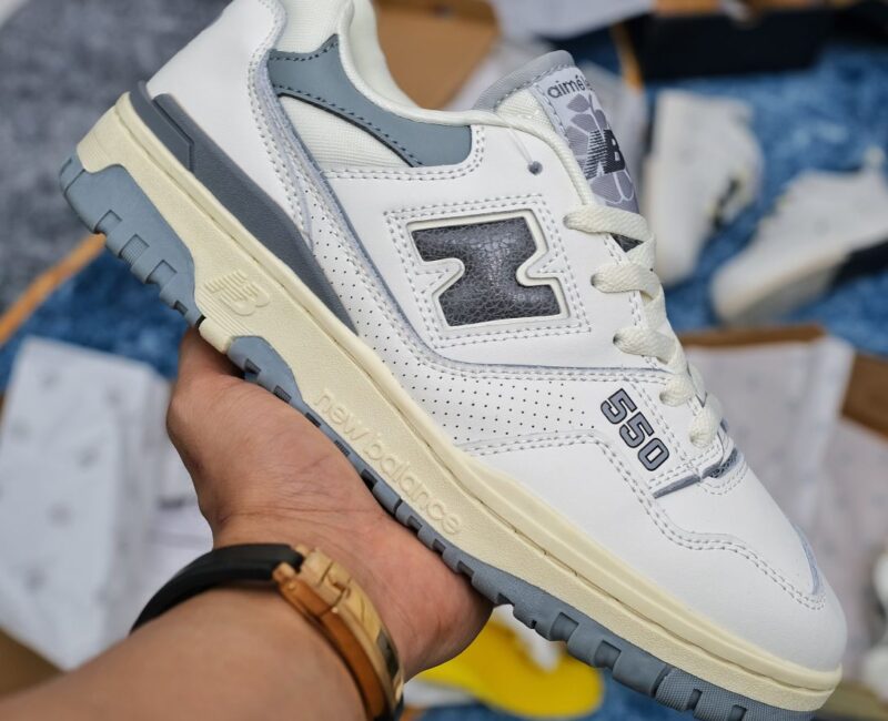 Giày New Balance Aimé Leon Dore x 550 ‘Silver’ Rep 1:1