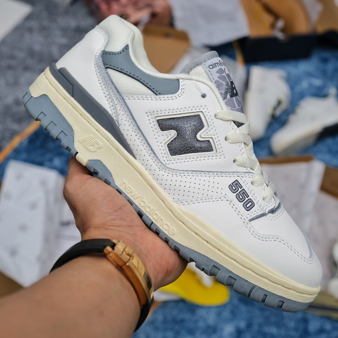 Giày New Balance Aimé Leon Dore x 550 ‘Silver’ Rep 1:1