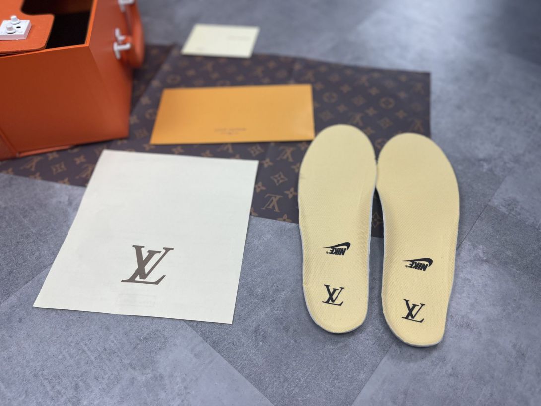 Giày Nike Air Force 1 Low x Louis Vuitton Monogram Brown Like Auth