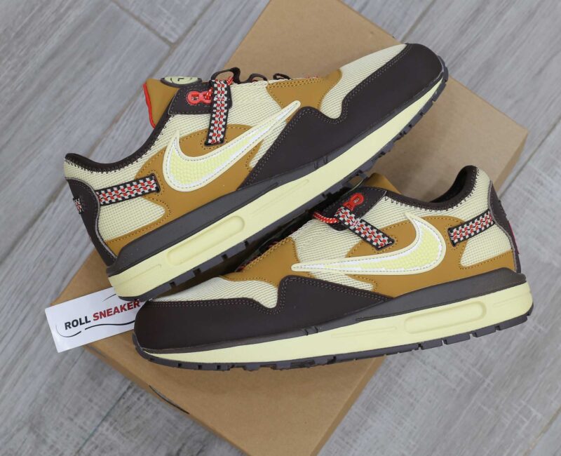 Giày Nike Air Max 1 Travis Scott Cactus Jack Baroque Brown Like Auth