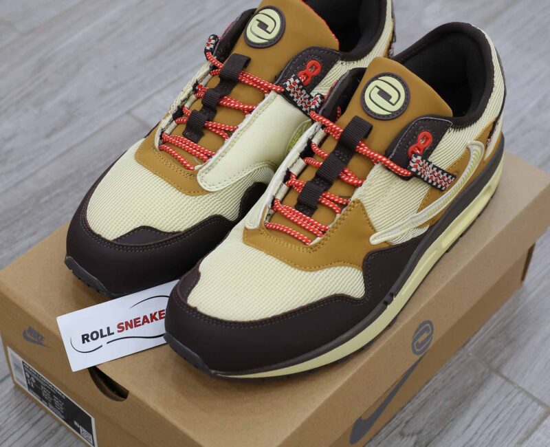 Giày Nike Air Max 1 Travis Scott Cactus Jack Baroque Brown Like Auth