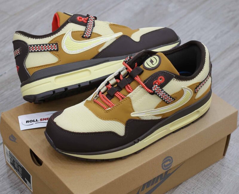 Giày Nike Air Max 1 Travis Scott Cactus Jack Baroque Brown Like Auth