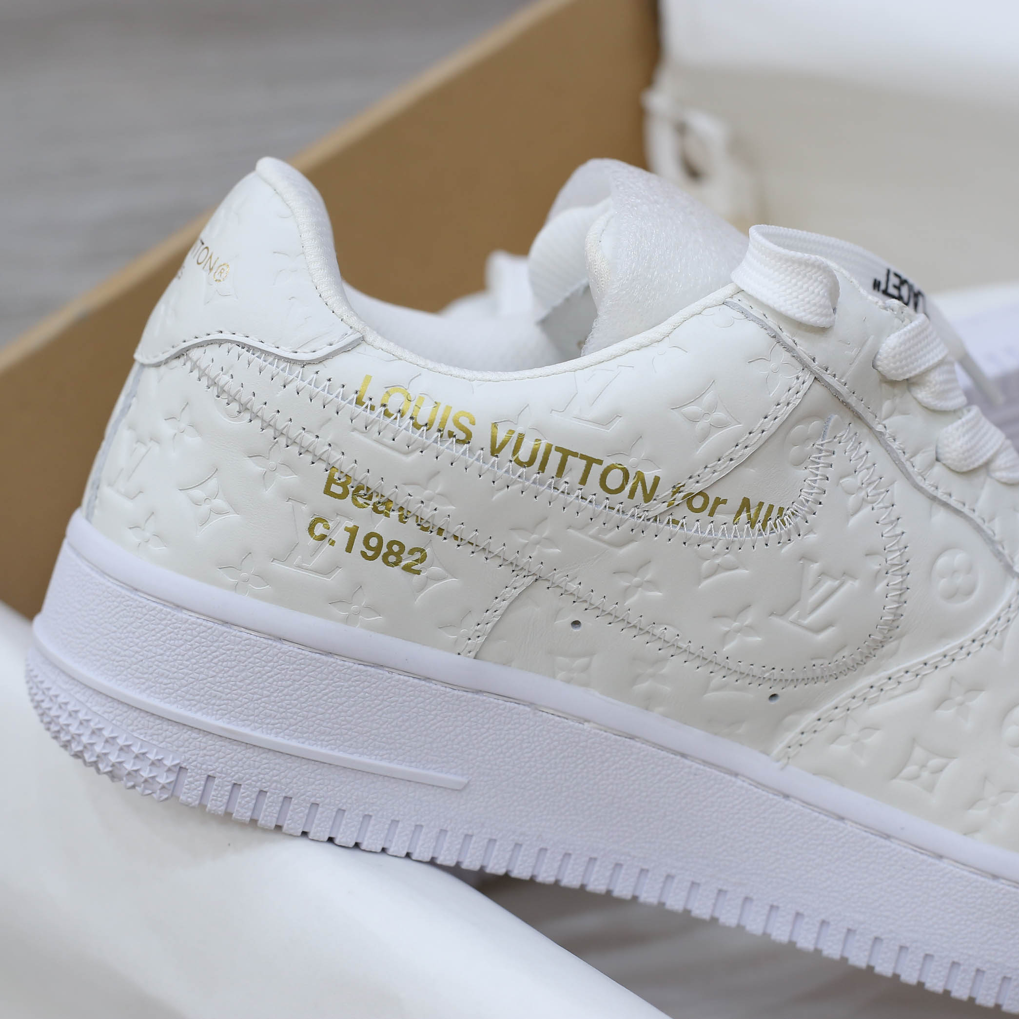 phụ kiện Giày Louis Vuitton x Nike Air Force 1 Low By Virgil Abloh ‘White’ Like Auth
