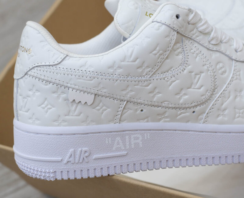 đế lót Giày Louis Vuitton x Nike Air Force 1 Low By Virgil Abloh ‘White’ Like Auth