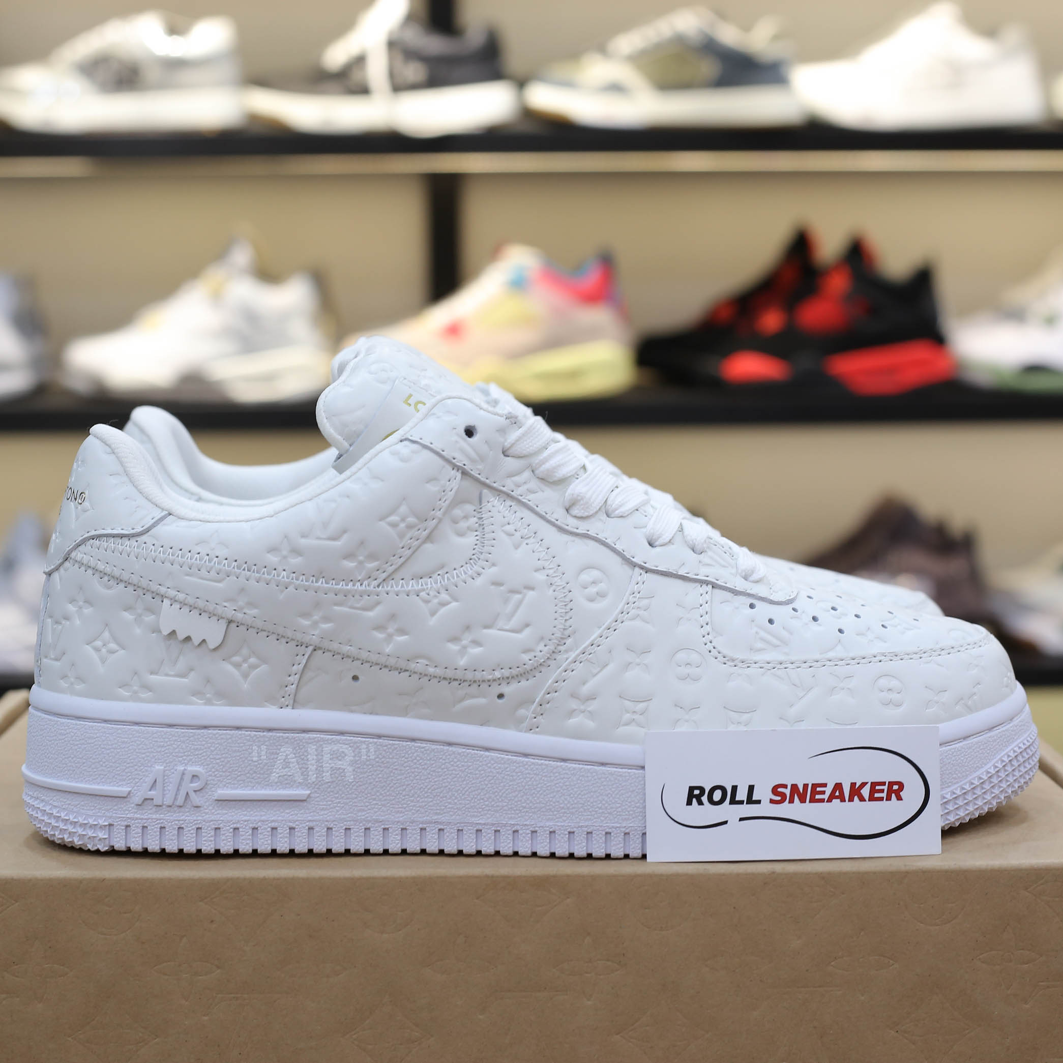 Giày Louis Vuitton x Nike Air Force 1 Low By Virgil Abloh ‘White’ Like Auth