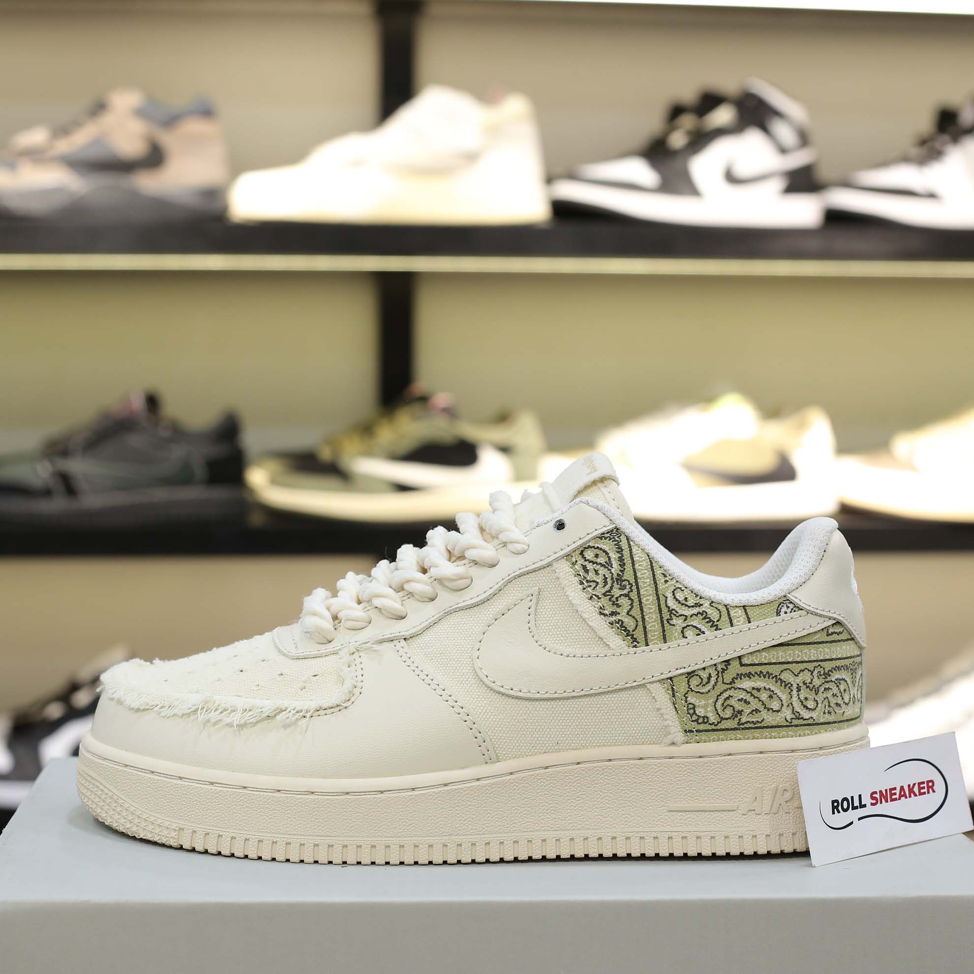 Giày Nike Air Force 1 Low Custom Paisley Dây Thừng