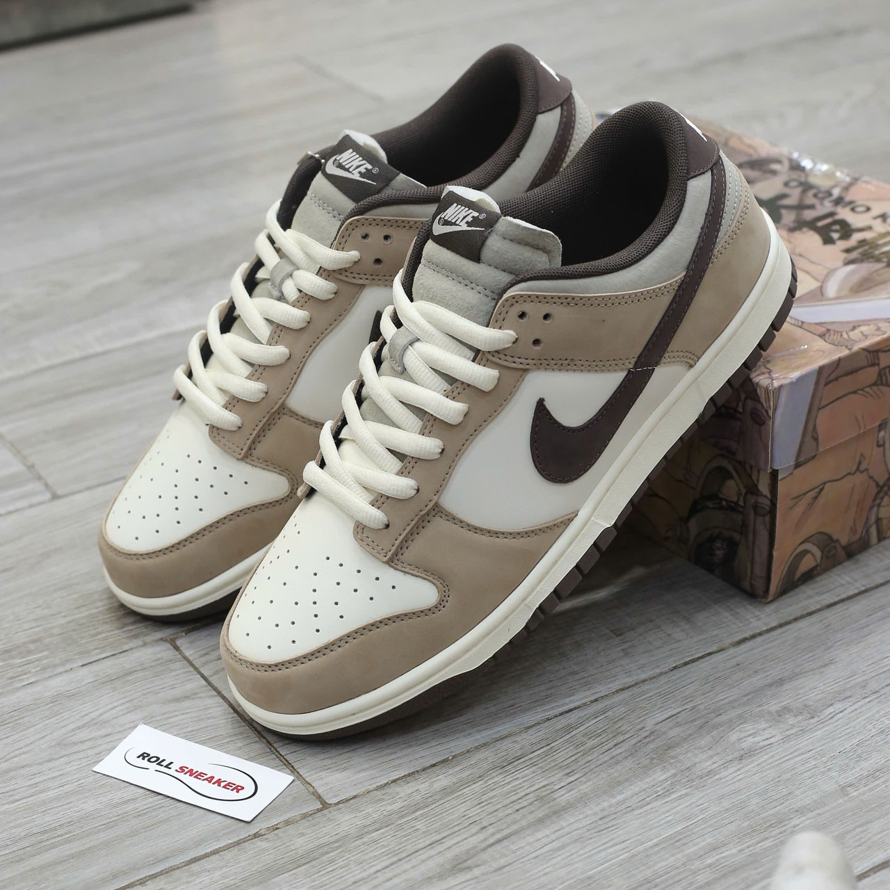 Giày Nike SB Dunk Low x Otomo Katsuhiro “Steamboy OST” Grey White Brown Like Auth