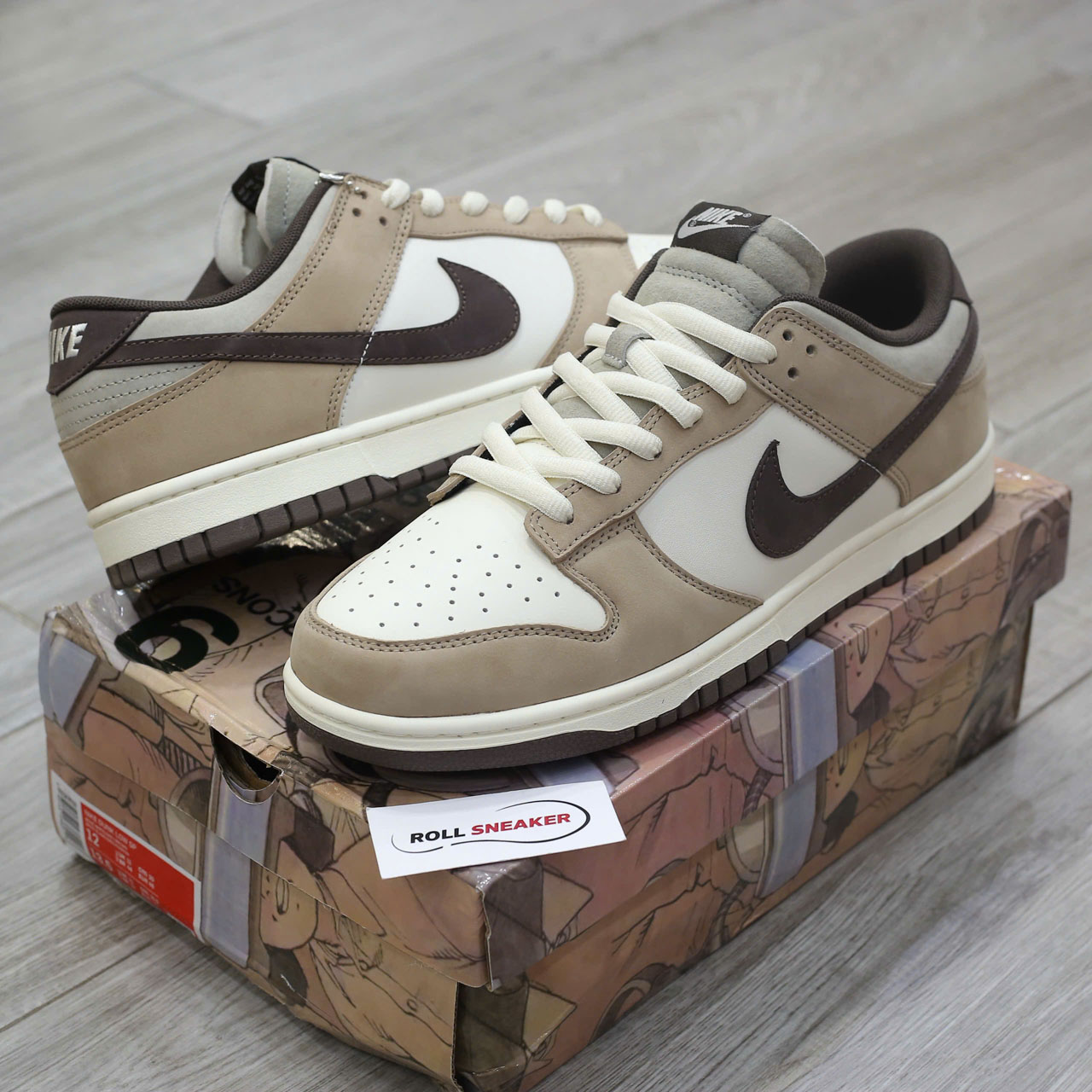 Giày Nike SB Dunk Low x Otomo Katsuhiro “Steamboy OST” Grey White Brown Like Auth