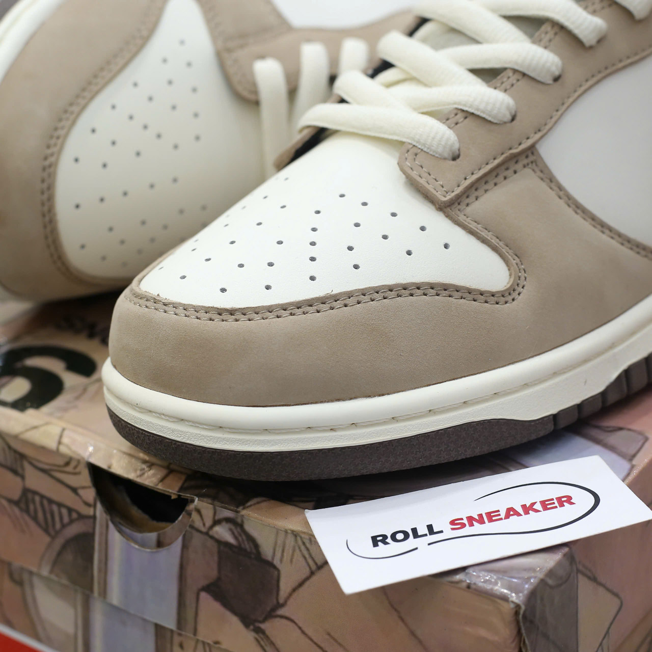 Giày Nike SB Dunk Low x Otomo Katsuhiro “Steamboy OST” Grey White Brown Like Auth