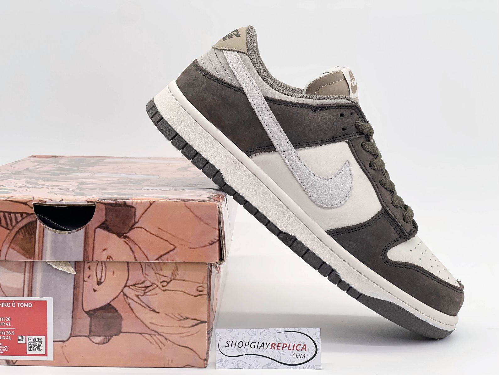 Giày Nike SB Dunk Low x Otomo Katsuhiro “Steamboy OST” Grey Brown Mocha Like Auth