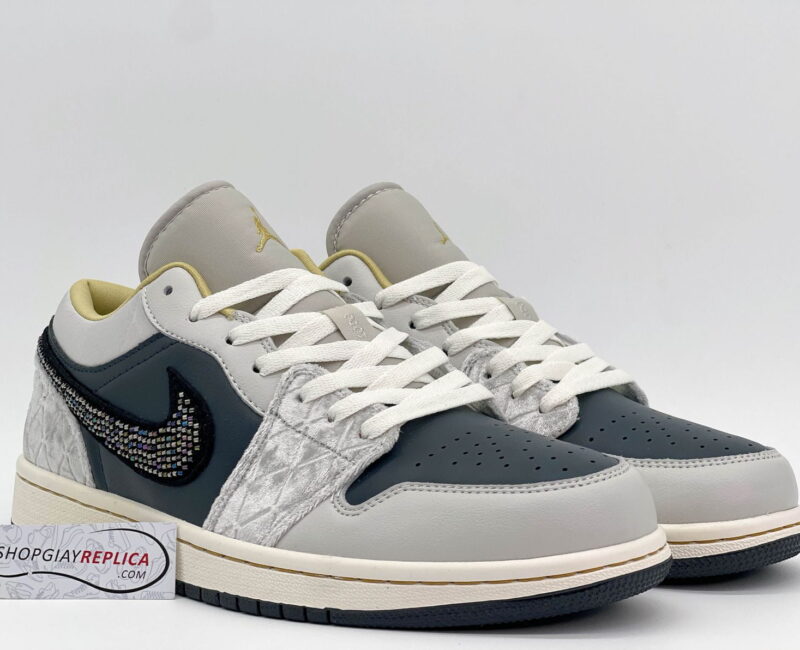 Giày Nike Air Jordan 1 Low ‘Beaded Swoosh’ Like Auth