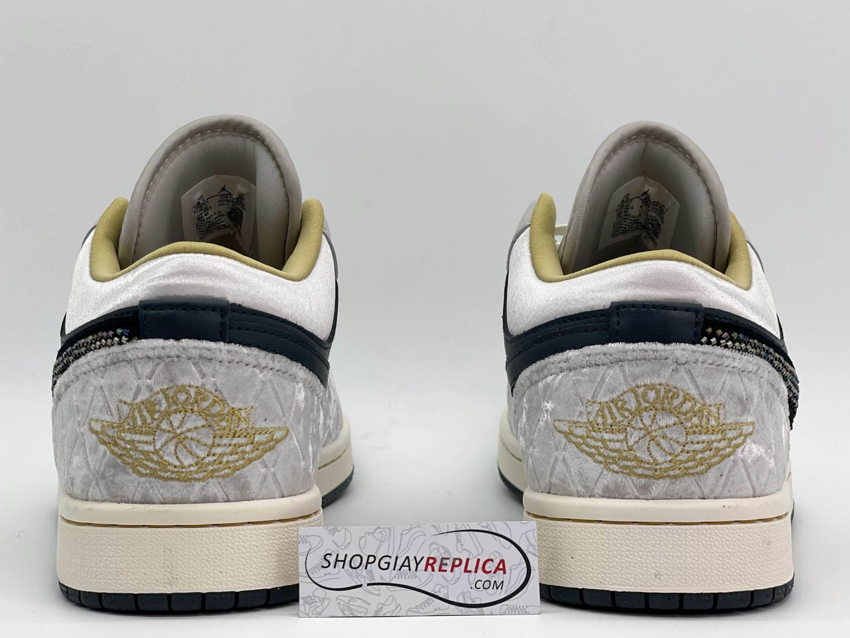 Giày Nike Air Jordan 1 Low ‘Beaded Swoosh’ Like Auth
