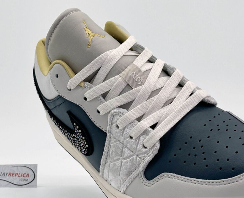 Giày Nike Air Jordan 1 Low ‘Beaded Swoosh’ Like Auth