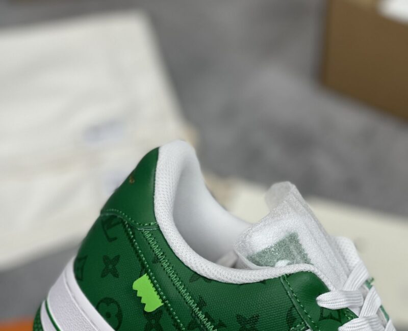 Giày Louis Vuitton x Air Force 1 Xanh green like auth