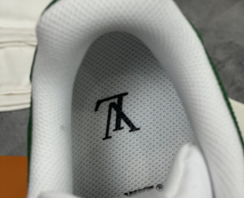 lót giày Louis Vuitton x Air Force 1 Xanh green like auth