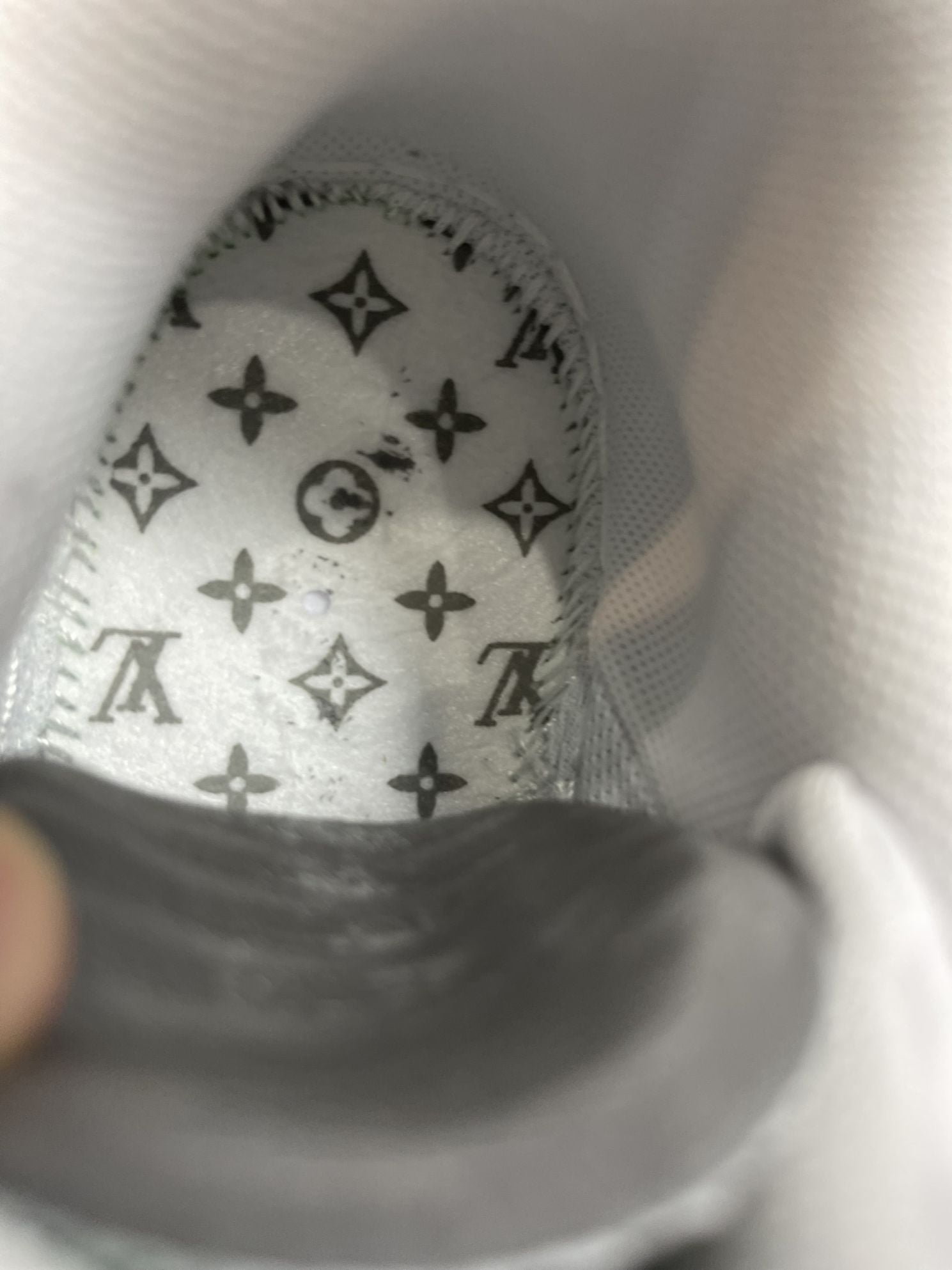 miếng lót khâu Louis Vuitton x Air Force 1 Xanh green like auth