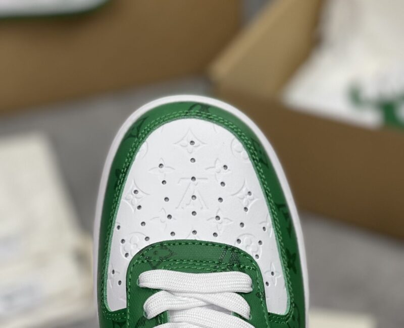 Giày Louis Vuitton x Air Force 1 Xanh green like auth