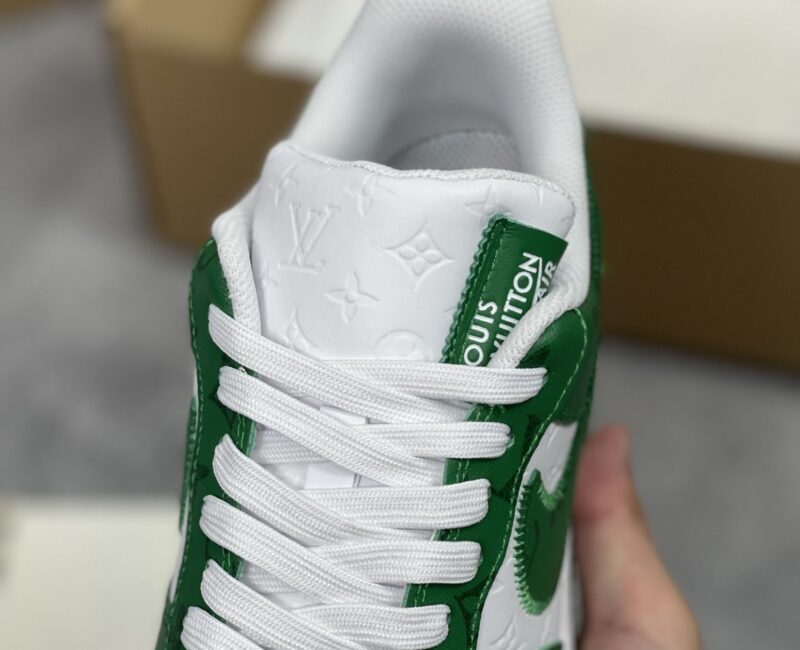 Giày Louis Vuitton x Air Force 1 Xanh green like auth