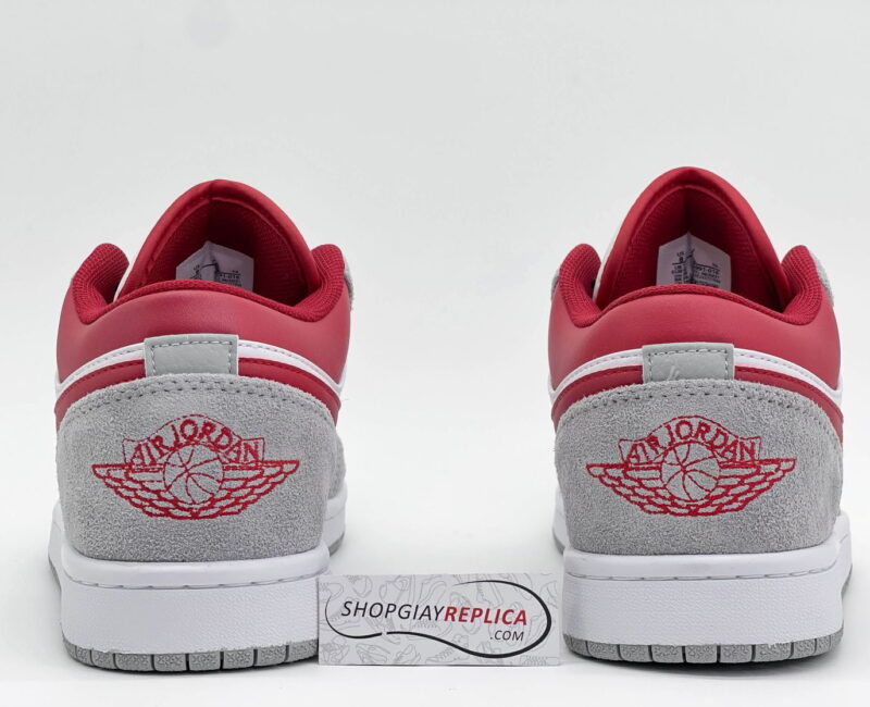 Giày Air Jordan 1 Low SE ‘Light Smoke Grey Gym Red’ rep 1:1